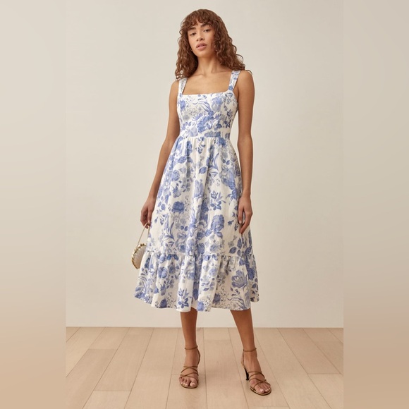 Reformation Bucatini Linen Dress size 2 Lucerne - Picture 1 of 11